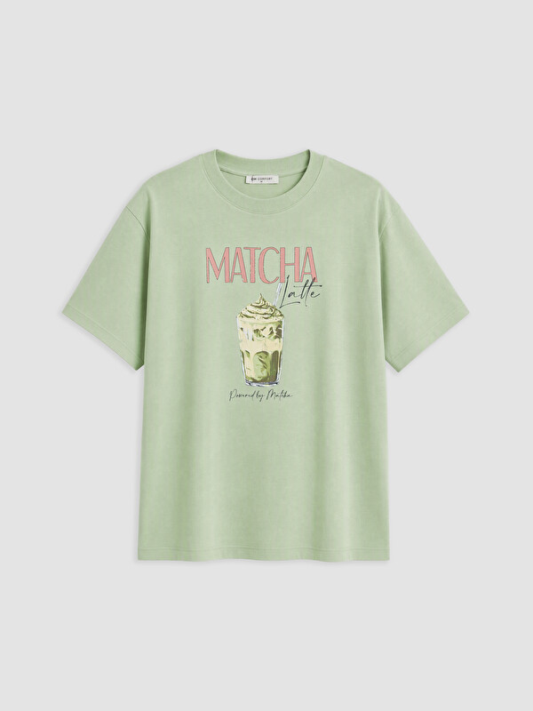 LCW Comfort Printed %100 Cotton Women's T-Shirt