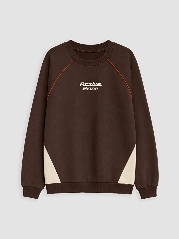 LCW Kids Djalë Ngjyre Kafe Sweatshirt