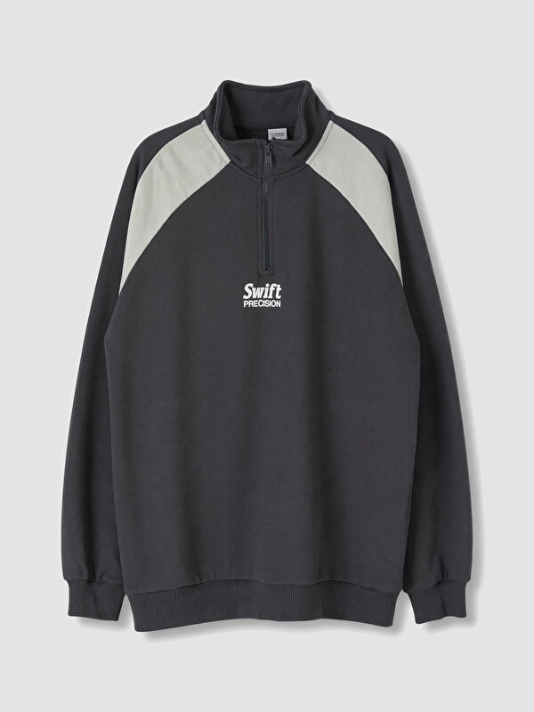 LCW Kids Dik Yaka Baskılı Erkek Çocuk Sweatshirt