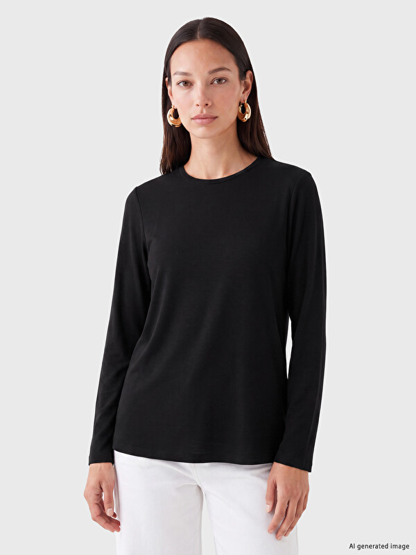 LCW EVERYDAY T-shirt me jakë të rrumbullakët për gra