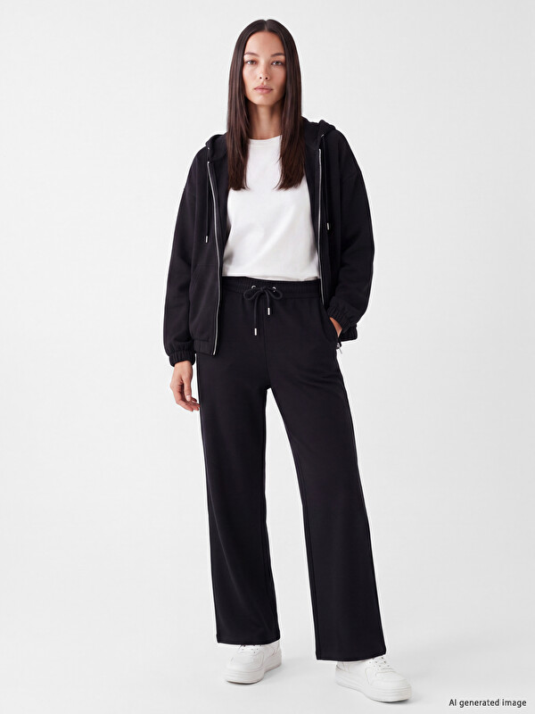LCW EVERYDAY Elastic Waist Soft Touch Women's Sweatpants