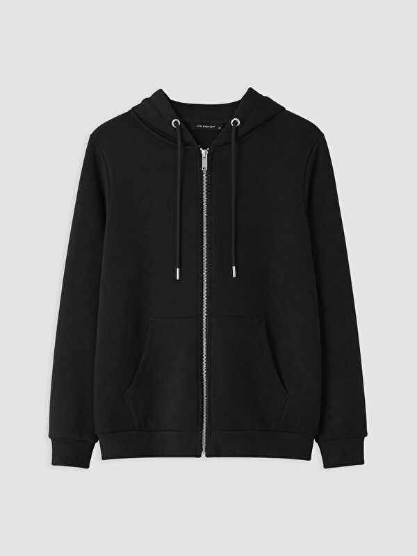 LCW EVERYDAY Kapüşonlu Oversize Kadın Fermuarlı Sweatshirt