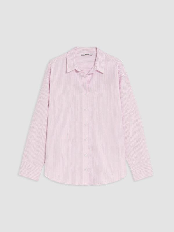 XSIDE Çizgili Oversize Oxford Kadın Gömlek