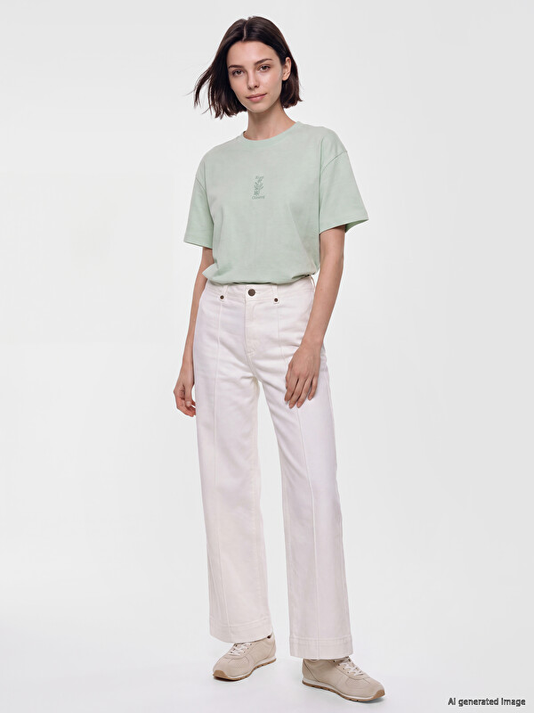 LCW Modest Wideleg Kadın Jean Pantolon