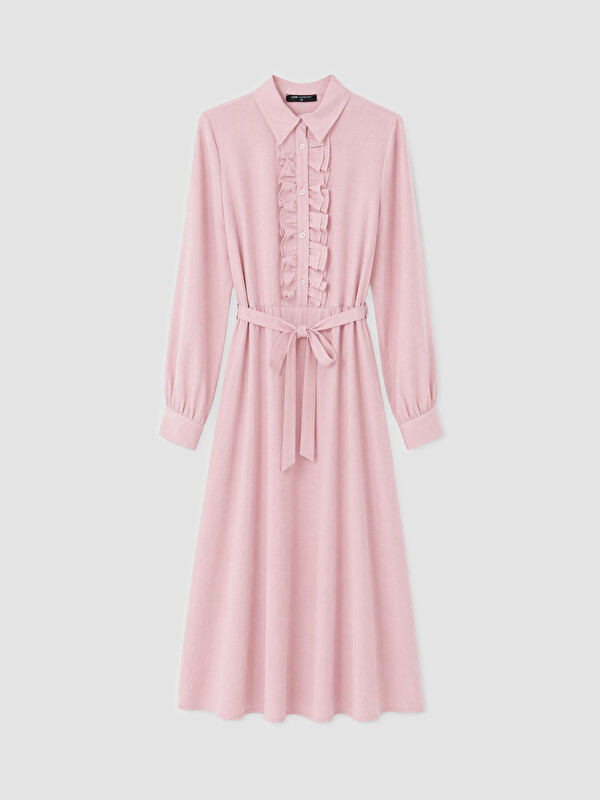LCW Comfort Fitted Waist Modal Blended Dress