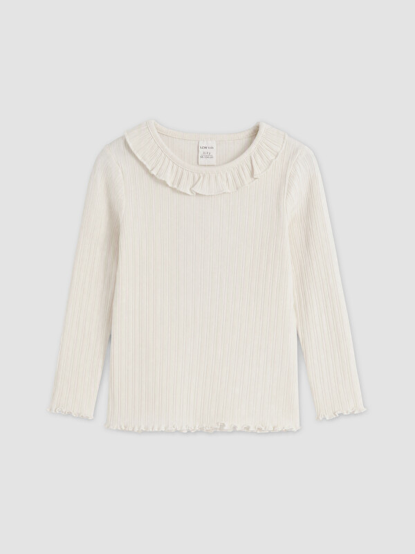 LCW Kids Ruffle Collar Girls' T-Shirt
