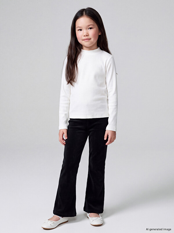 LCW Kids Velvet Flare Girls' Leggings