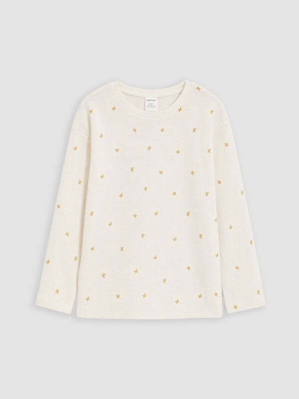LCW Kids Butterfly Patterned Girls' T-Shirt