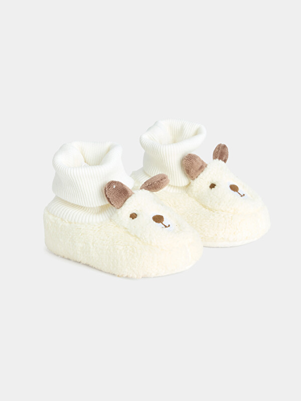 LCW STEPS Tavşan Figürlü Kız Bebek Pelüş Panduf