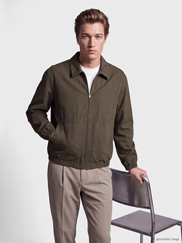 XSIDE Relax Fit Gabardine Men's Shirt Jacket