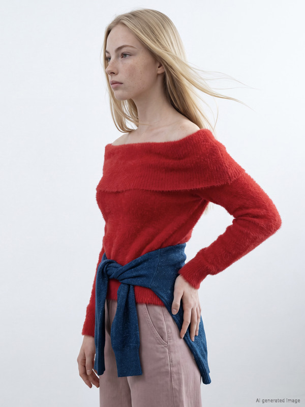 XSIDE Slash Neck Women's Knitwear Sweater