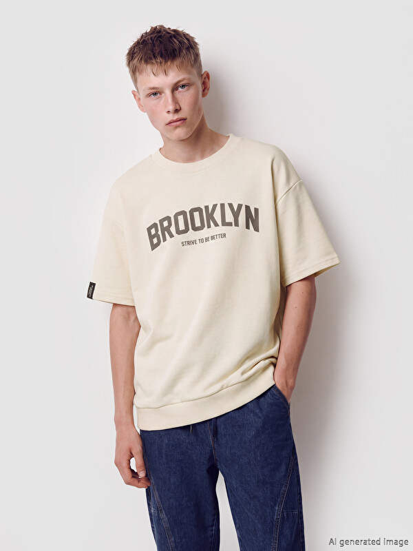 LCW Kids Printed Boys' Soft Touch T-Shirt