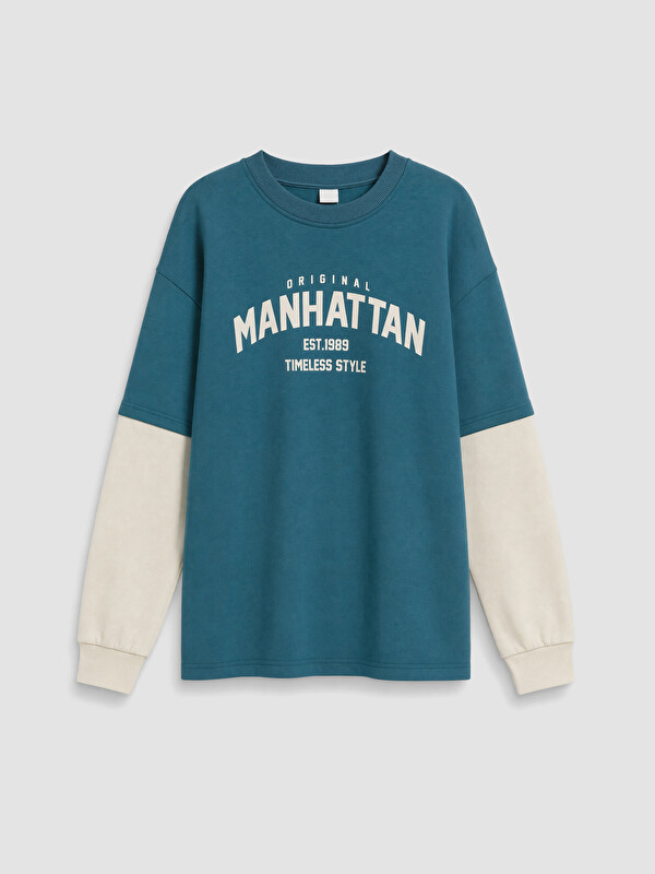 LCW Kids Crew Neck Manhattan Printed Boys' T-Shirt