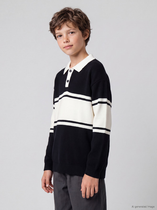 LCW Kids Polo Collar Boys' Knitwear Sweater