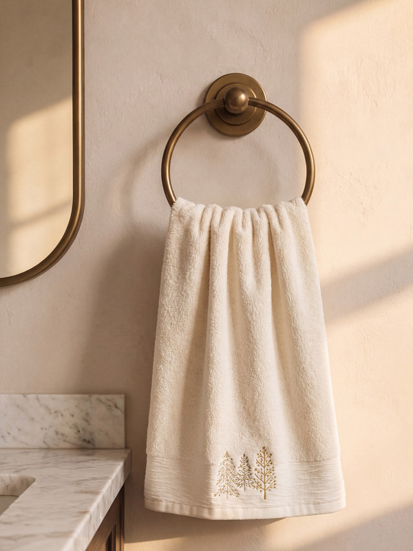 LCW HOME New Year Themed Cotton Face Towel 50x80 cm
