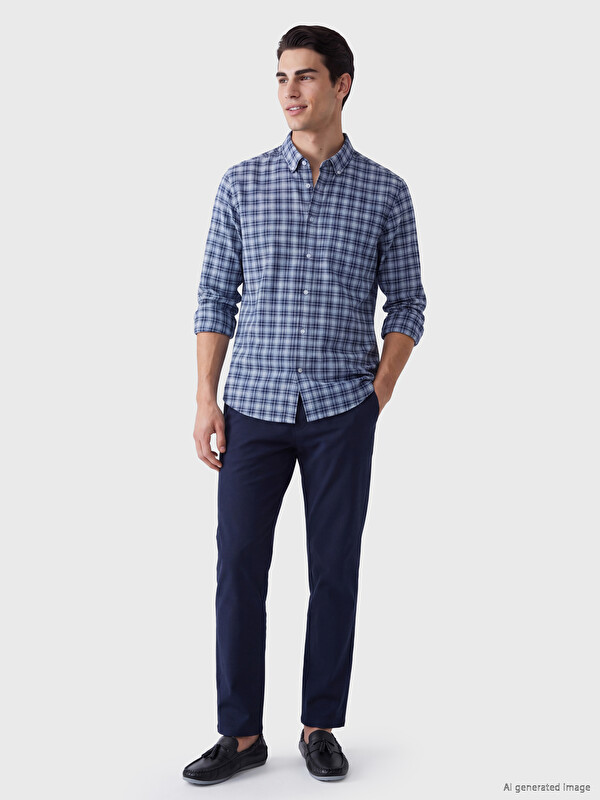 LCWAIKIKI Classic Standard Plaid Poplin Men's Shirt