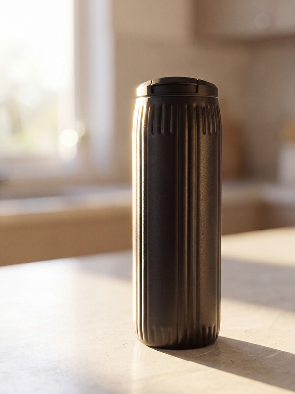 LCW JOY Vertical Striped Textured Designed Water Bottle