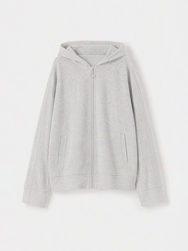 LCW Limitless Kolay Giyilebilir Kız Çocuk Fermuarlı Sweatshirt