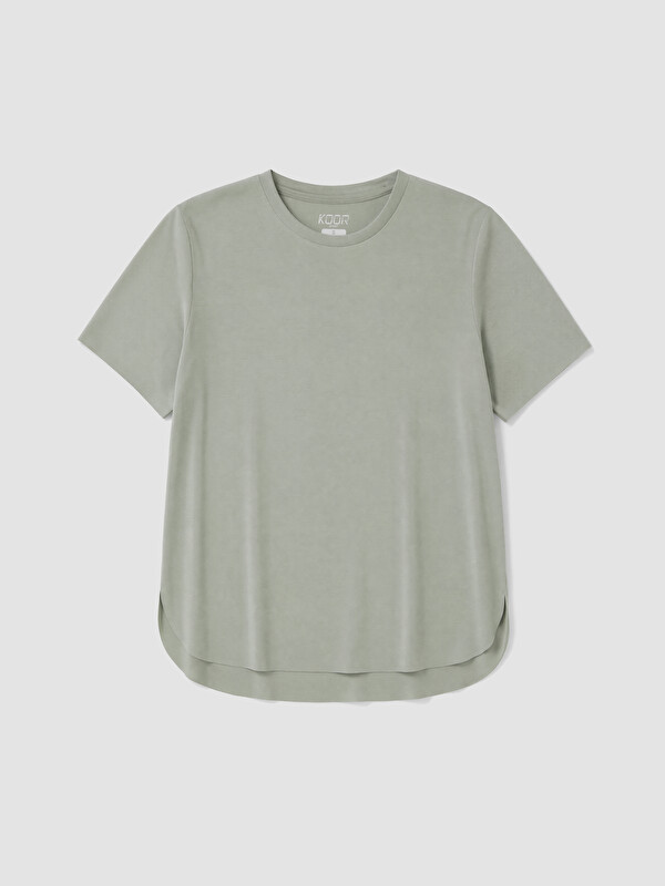 KOOR SPORT Modal Karışımlı Oversize Kadın Spor Tişört