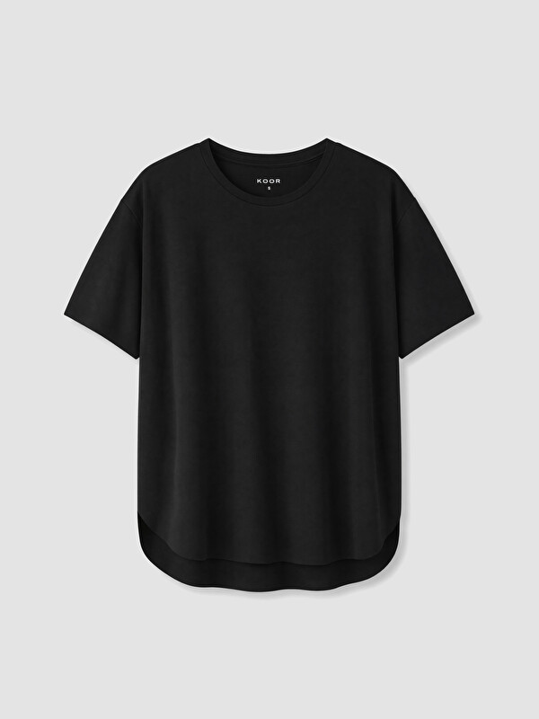 KOOR SPORT Modal Karışımlı Oversize Kadın Spor Tişört