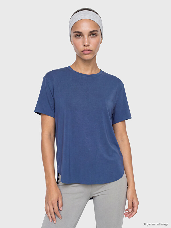 KOOR SPORT Modal Karışımlı Oversize Kadın Spor Tişört