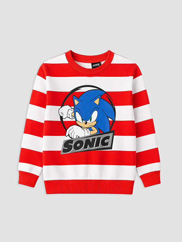 LCW baby Sonic Baskılı Erkek Çocuk Sweatshirt