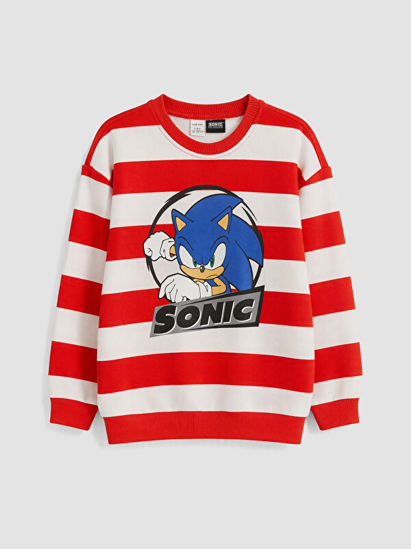 LCW baby Sonic Baskılı Erkek Çocuk Sweatshirt