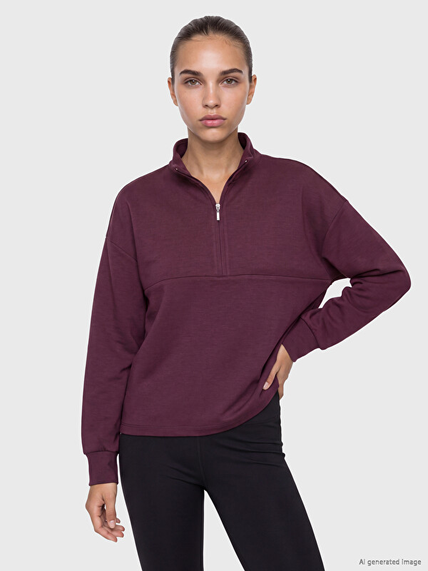 KOOR SPORT Soft Touch Oversize Kadın Sweatshirt