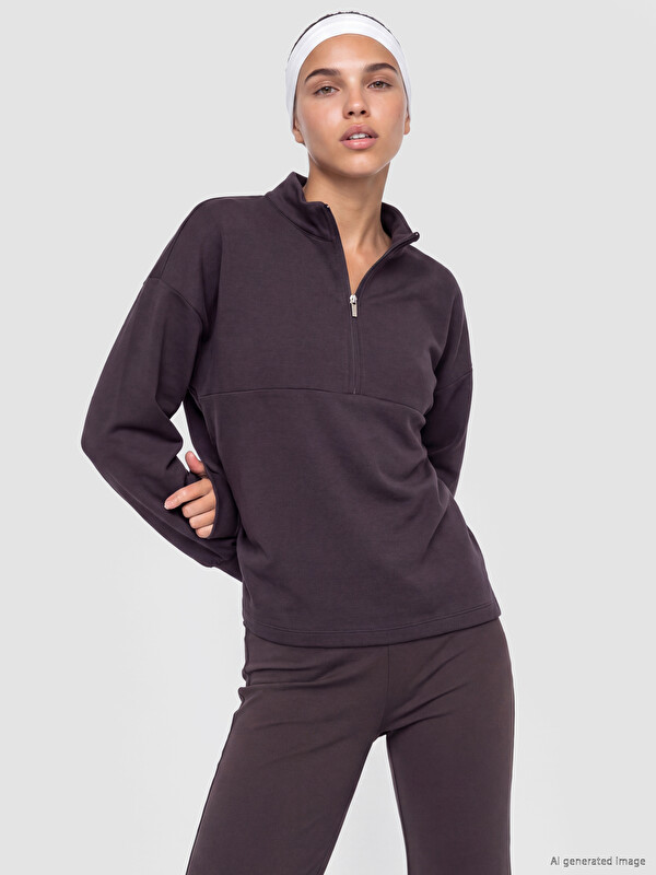 KOOR SPORT Soft Touch Oversize Kadın Sweatshirt