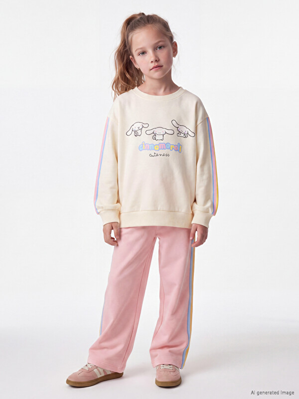 LCW Kids Cinnamoroll Baskılı Kız Çocuk Eşofman Takım