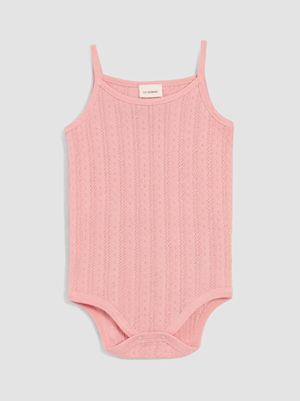 LCW baby İp Askılı Kız Bebek Çıtçıtlı Body