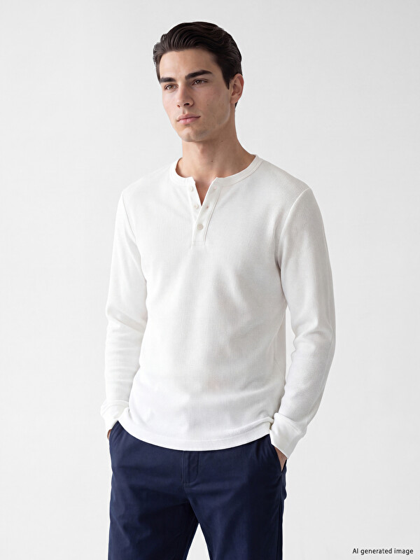 LCWAIKIKI Classic Crew Neck Textured Men's T-Shirt