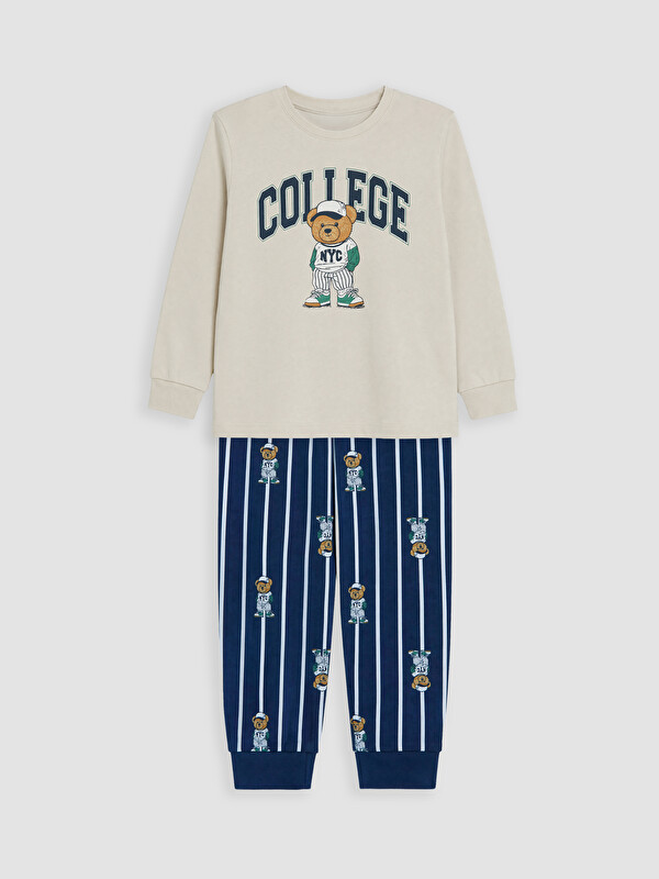 LCW Kids NYC Baskılı Erkek Çocuk Pijama Takım