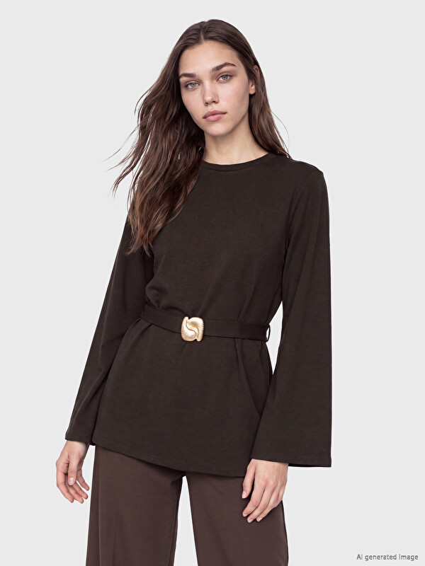 LCW Modest Жена Кафена Туника дуксерка