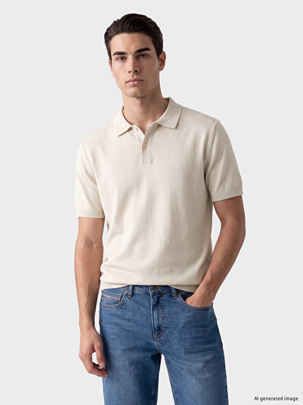 LCW ECO Polo Collar Men's Knitwear Sweater