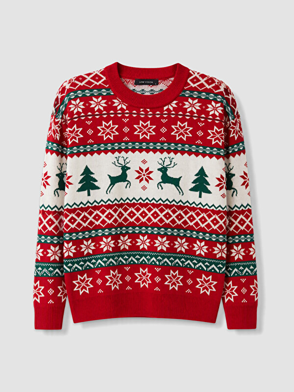 LCW Vision New Year Themed Women's Knitwear Sweater