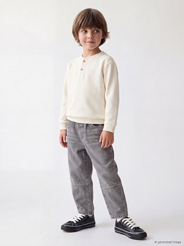 LCW Kids Barrel Fit Erkek Çocuk Jean Pantolon