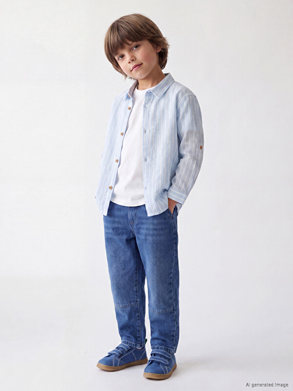 LCW Kids Barrel Fit Erkek Çocuk Jean Pantolon