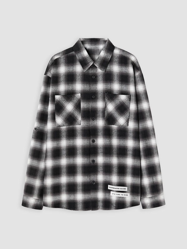 LC WAIKIKI Plaid Patterned Boys' Oversize Fit Shirt