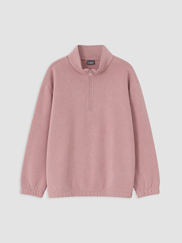 LC WAIKIKI Dik Yaka Kalın Kız Çocuk Sweatshirt