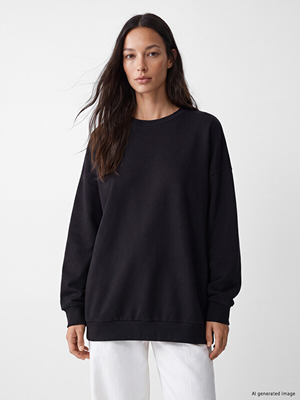 LC WAIKIKI Soft Touch Oversize Kadın Sweatshirt