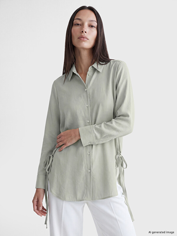 LCW EVERYDAY Oversize Modal Blended Women's Shirt Tunic
