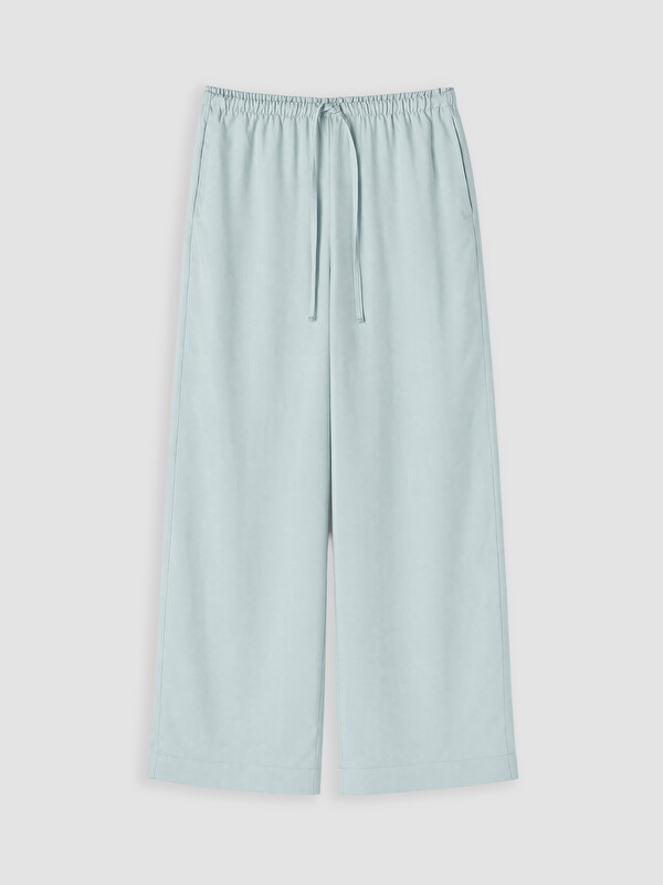 LCW Modest Beli Lastikli Geniş Paça Kadın Pantolon