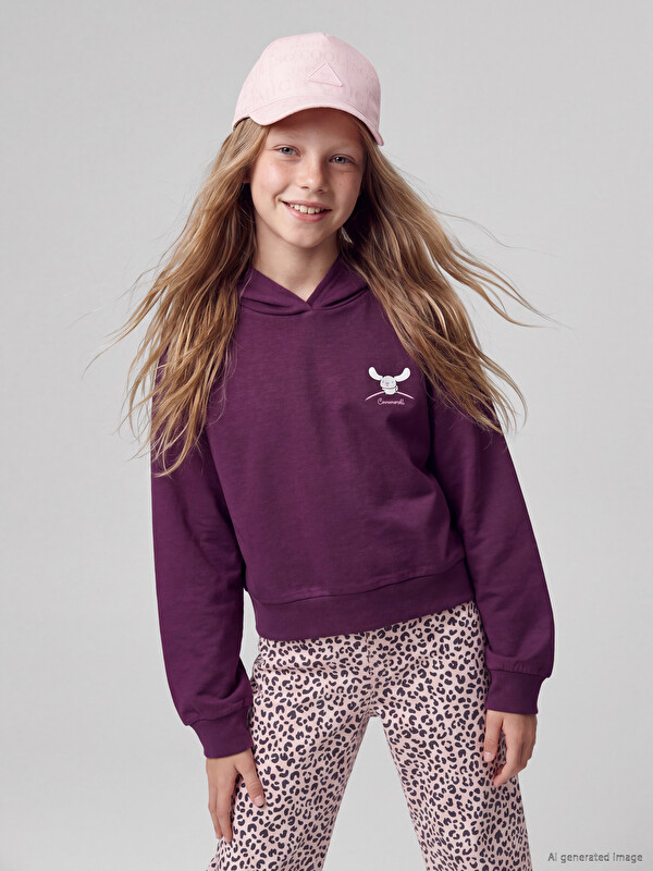 LCW Kids Cinnamoroll Baskılı Kız Çocuk Soft Touch Sweatshirt
