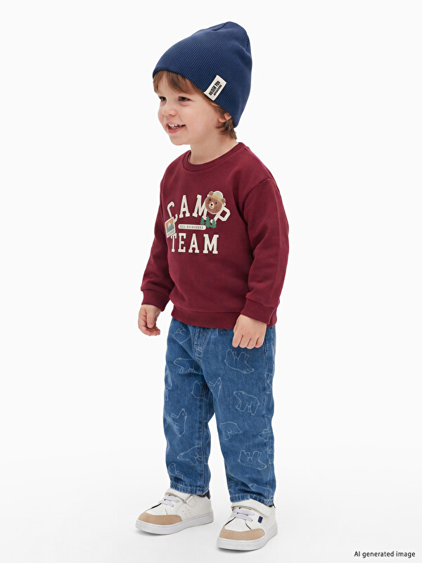 LCW baby Regular Fit Patterned Baby Boys' Jeans