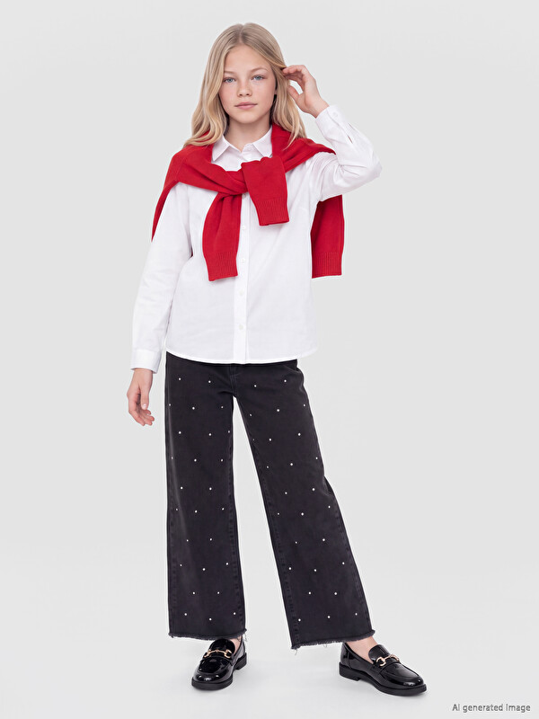 LCW Kids Wideleg Polka Dot Girls' Jeans