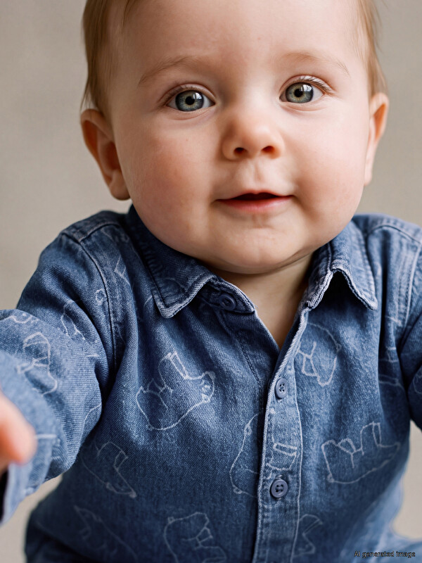 LCW baby Patterned Baby Boys' Jean Shirt