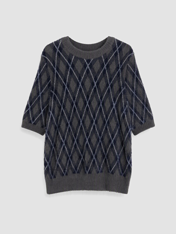 LCWAIKIKI Classic Argyle Patterned Women's Knitwear Sweater