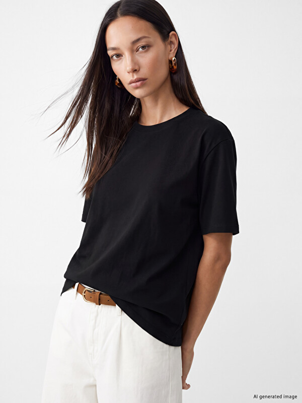 LC WAIKIKI %100 Pamuklu Oversize Kadın Tişört