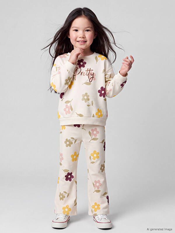 LCW Kids Floral Flare Girls' Leggings